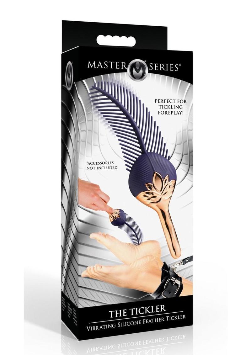 Master Series The Tickler Vibrating Silicone Feather Tickler
