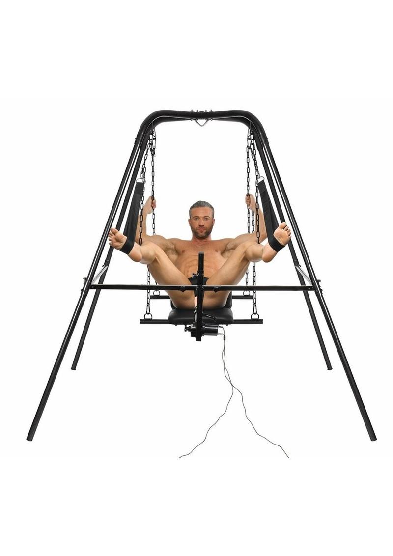 Master Series Throne Deluxe Adjustable Sling with Sex Machine