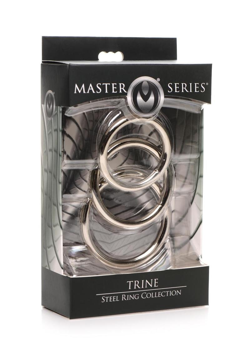 Master Series Trine Steel C-Ring Collection Set With Stainless Rings