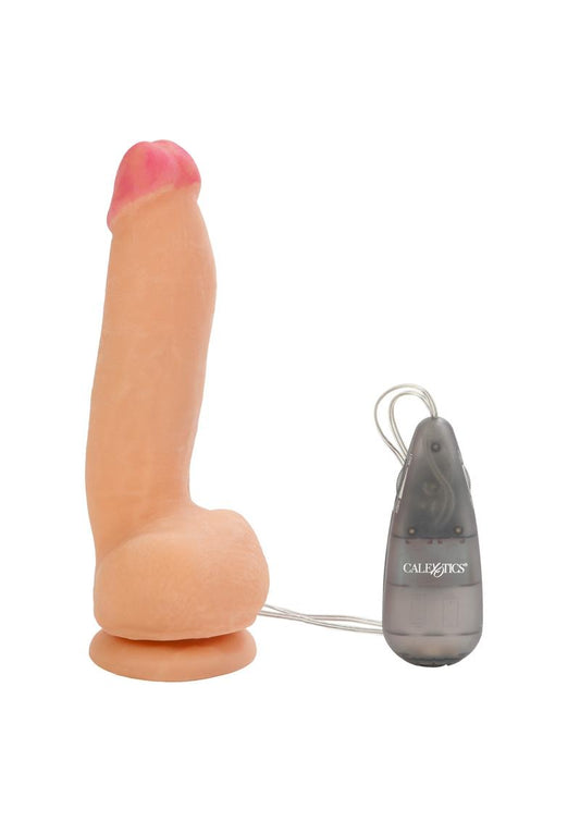 Max Vibrating Cock and Balls Dildo with Suction Cup