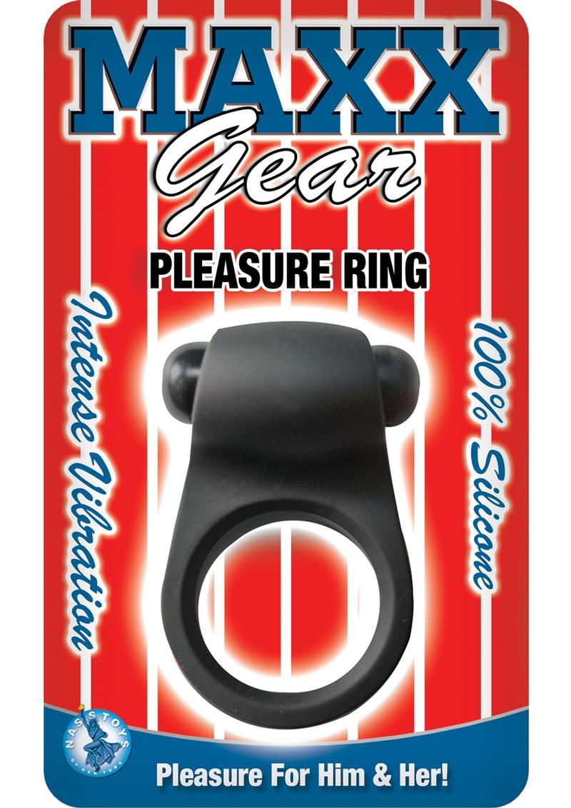Maxx Gear Pleasure Ring Silicone Vibrating Cock Ring
