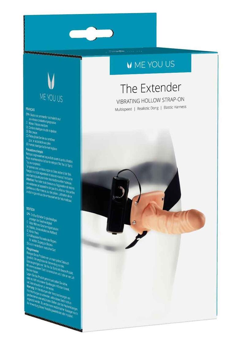 ME YOU US The Extender Vibrating Hollow Strap-On Wired Remote Control