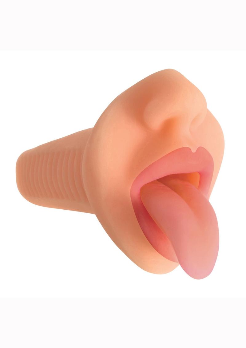 Mistress Courtney Bio Skin Vibrating Deep Throat Mouth Stroker