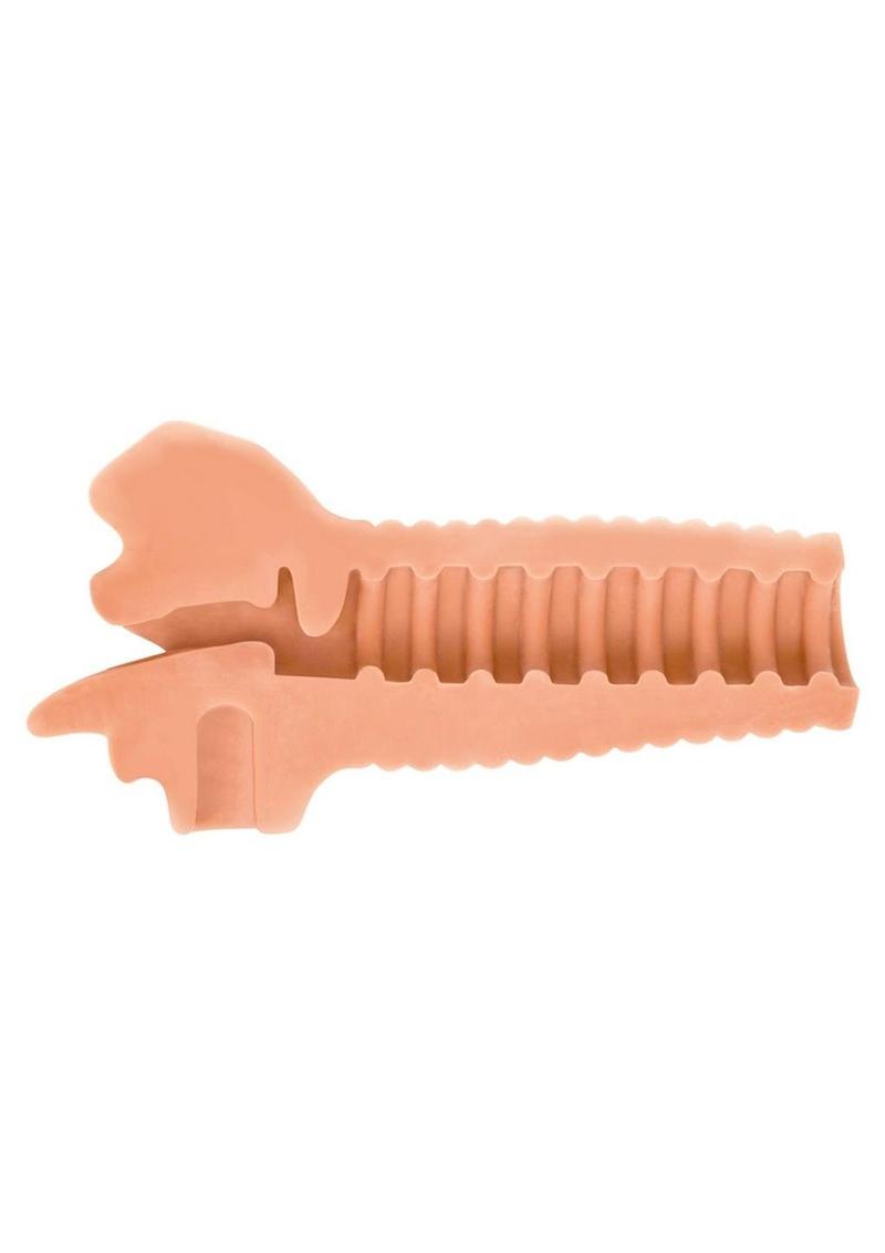 Mistress Courtney Bio Skin Vibrating Deep Throat Mouth Stroker