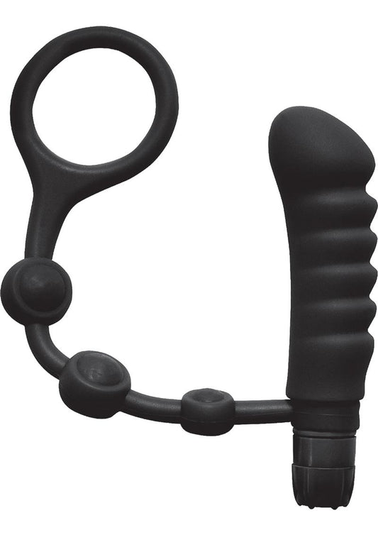My Cockring Silicone Ring with Vibrating Ass Pleaser Butt Plug