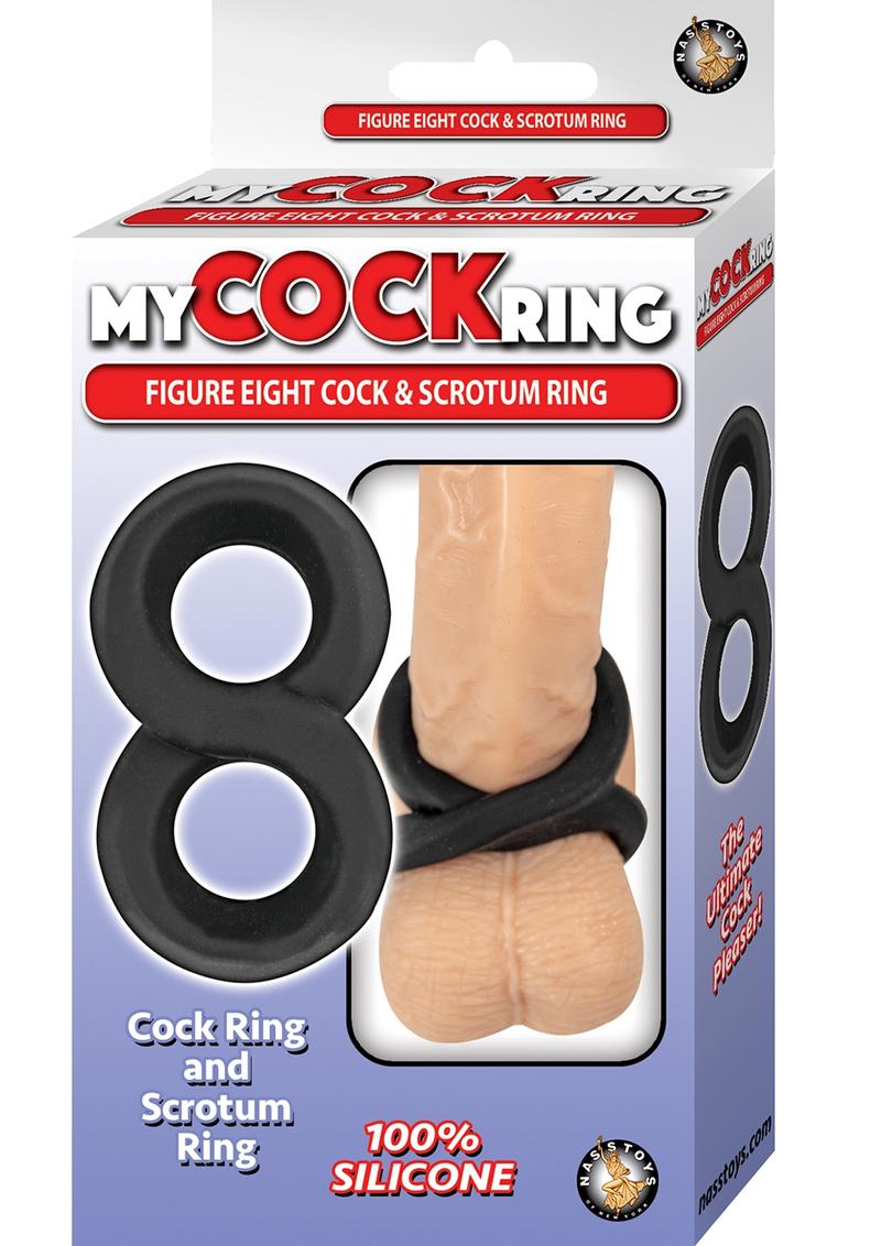 My Cock Ring Figure Eight Cock And Scrotum Silicone Ring
