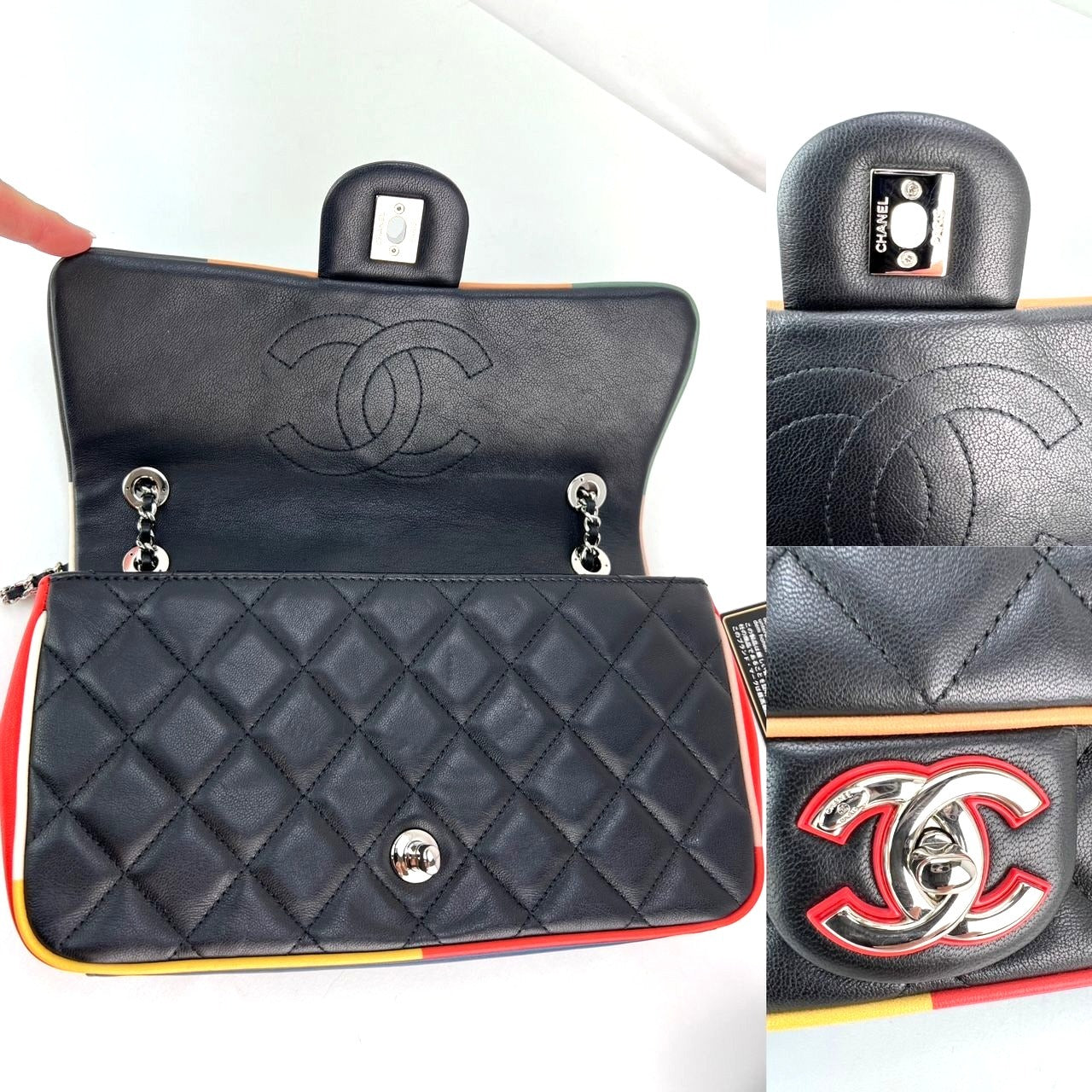 Chanel Lambskin Plexiglass Quilted Medium Cuba Color Flap Bag