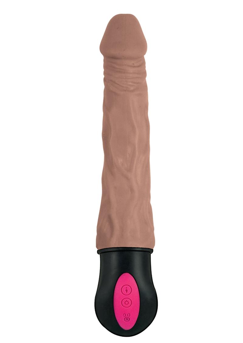 Natural Realskin Hot Cock #1 - 7 Inch Rechargeable Warming Dildo