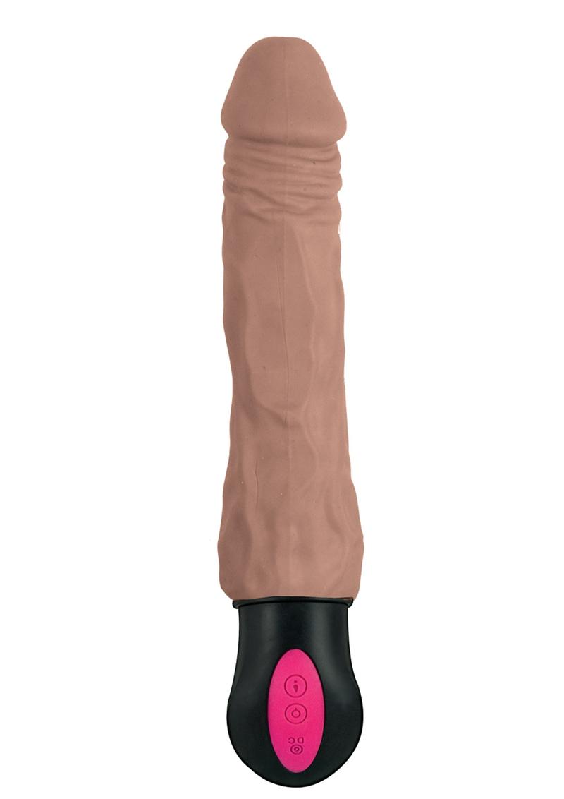 Natural Realskin Hot Cock #3 - 8 Inch USB Rechargeable Warming Dildo