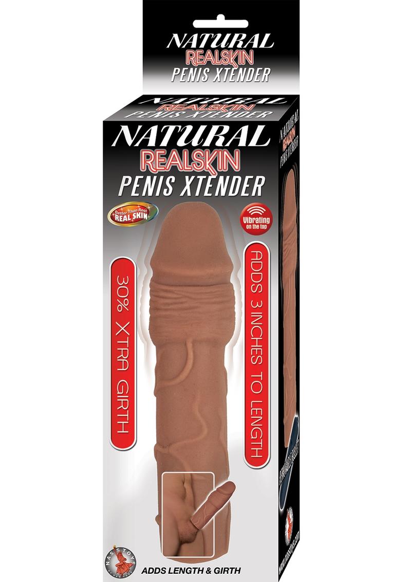 Natural RealSkin Body Safe Vibrating Penis Xtender