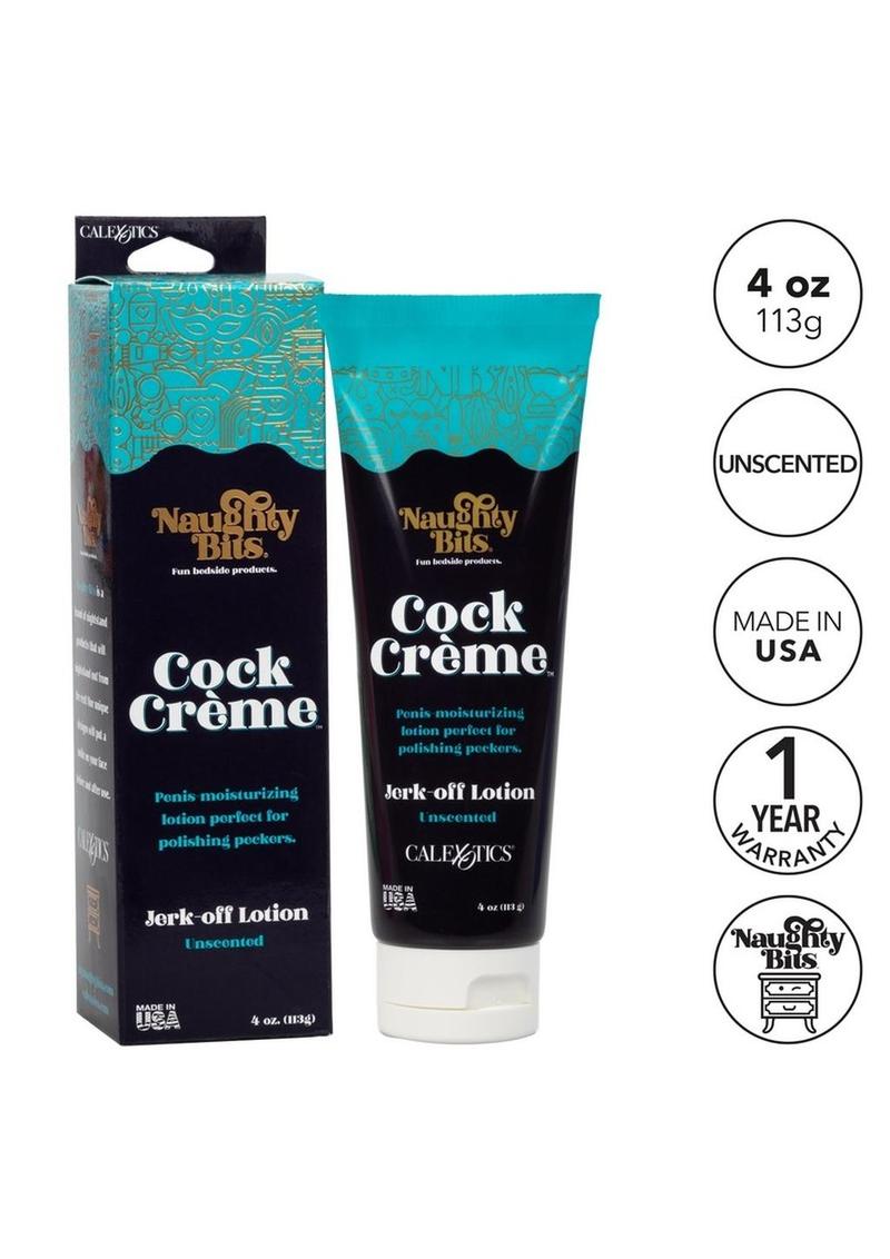 Naughty Bits Cock Crème Unscented Water-Based Jerk-Off Lotion