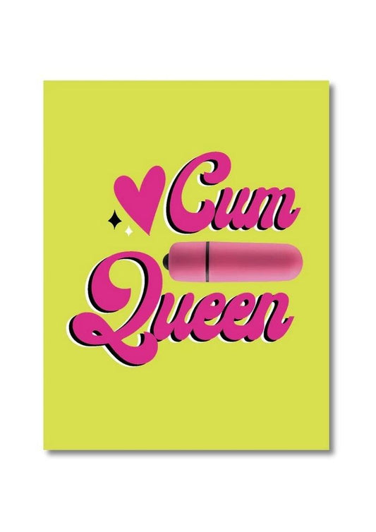 Naughty vibes Vibe Cum Queen Greeting Card