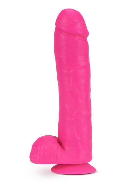 Neo Fragrance-Free Dual Density Dildo With Balls