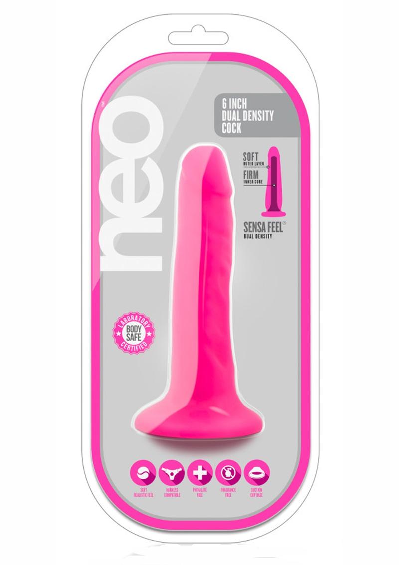 Neo Fragrance-Free Dual Density Dildo With Balls