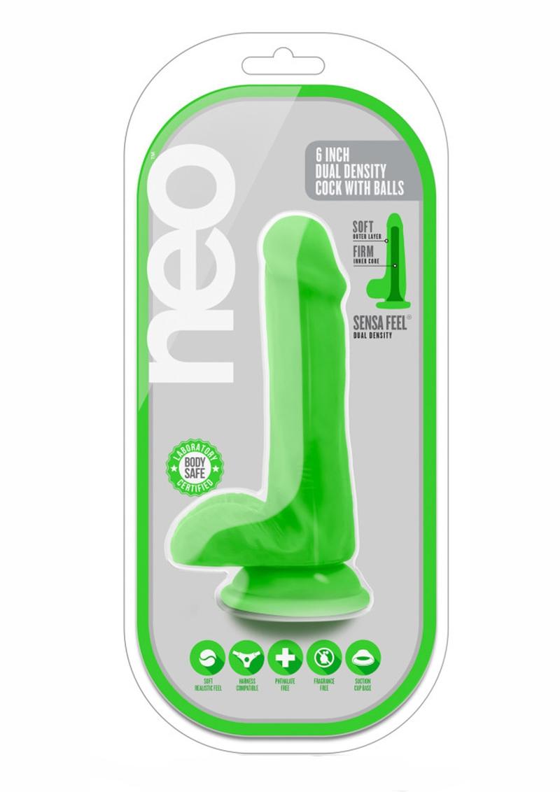 Neo Dual Density Dildo With Balls