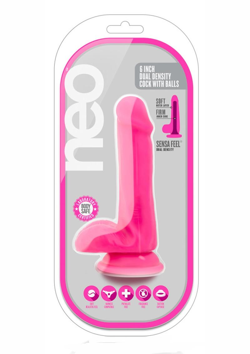Neo Dual Density Dildo With Balls