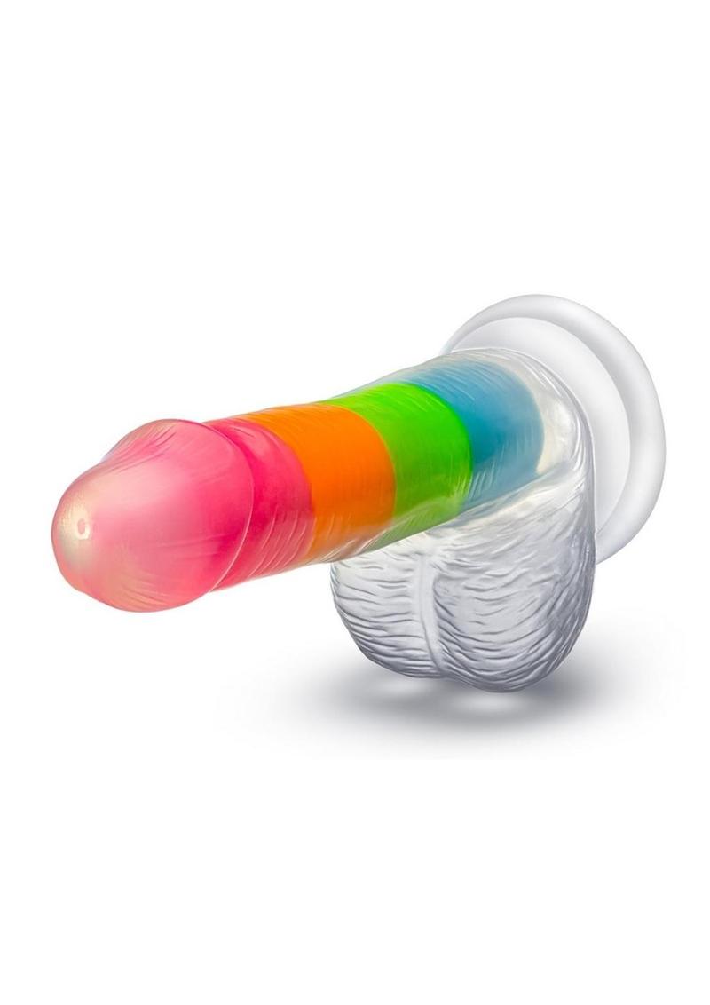 Neo Elite Rainbow Rave Glow-in-the-Dark Dildo