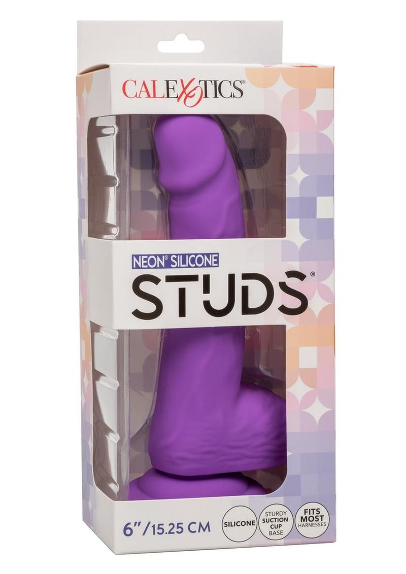 Neon Silicone Studs Dildo Fits Most Harnesses