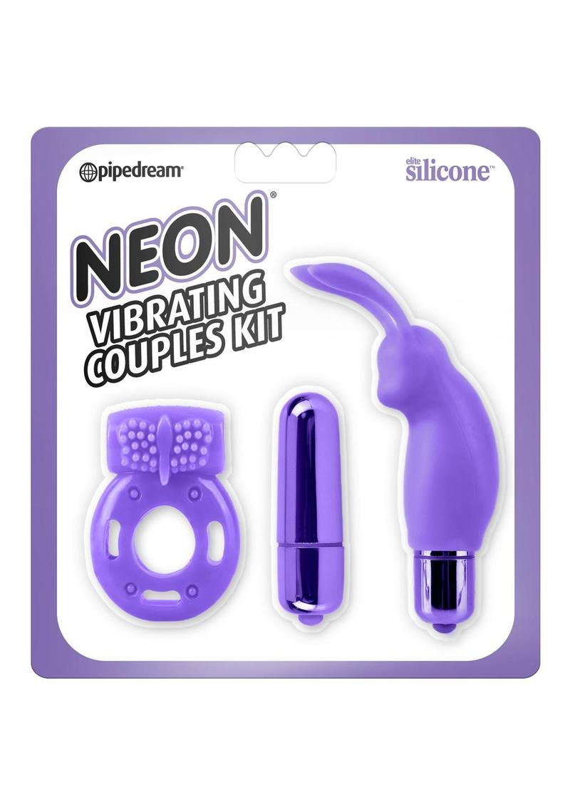 Neon Vibrating Silicone Couples Kit