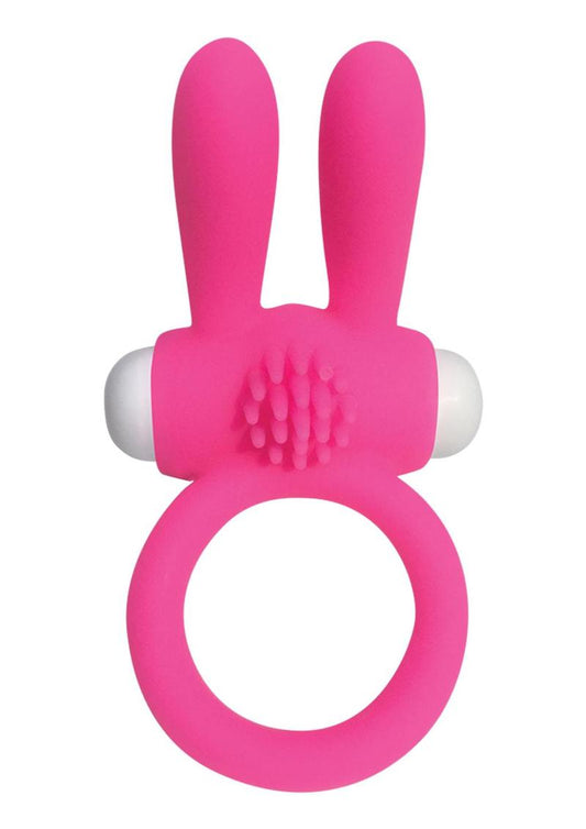 Neon Silicone Vibrating Waterproof And Whisper Rabbit Ring