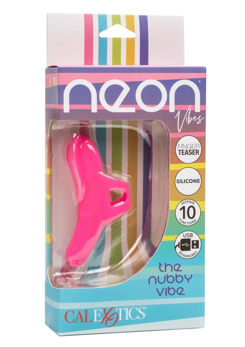 Neon Vibes The Nubby Rechargeable Silicone Finger Vibrator
