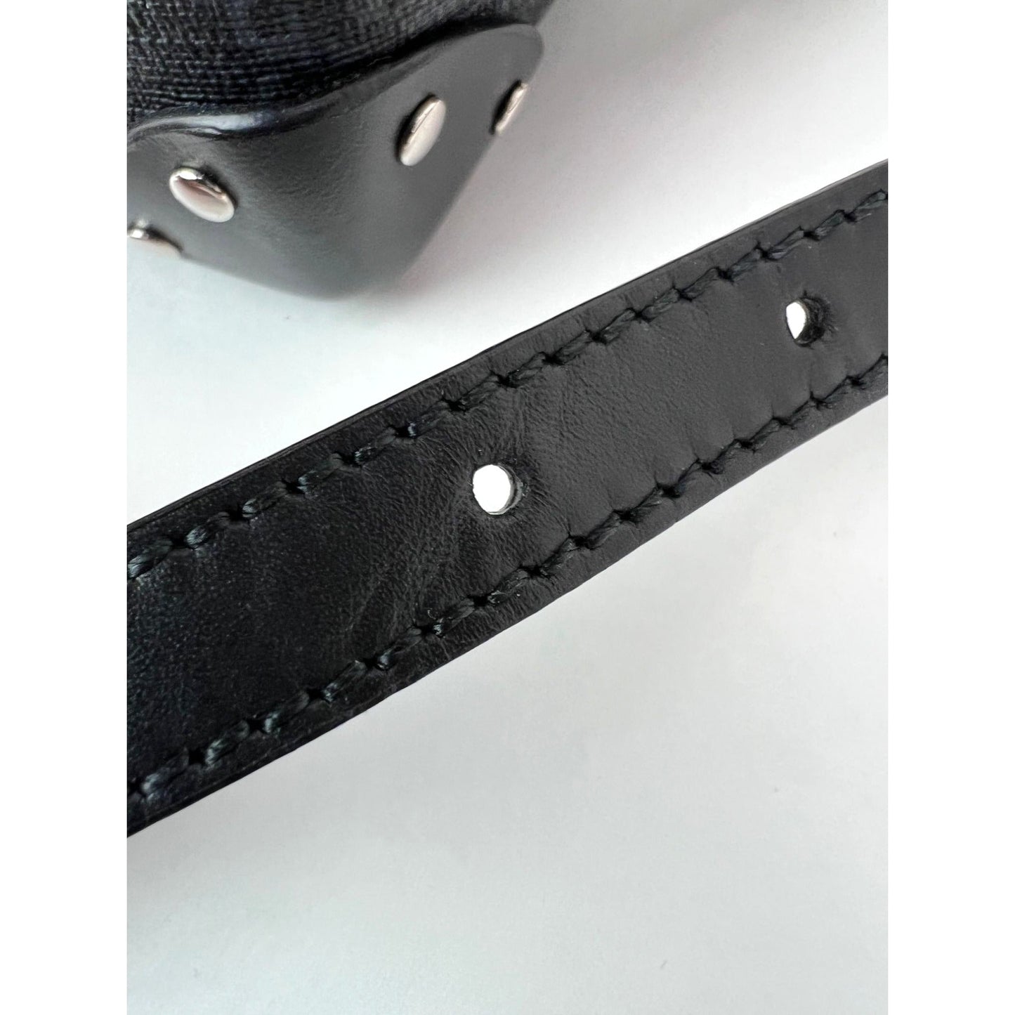 Gucci Black GG Supreme Selleria Square Messenger Bag