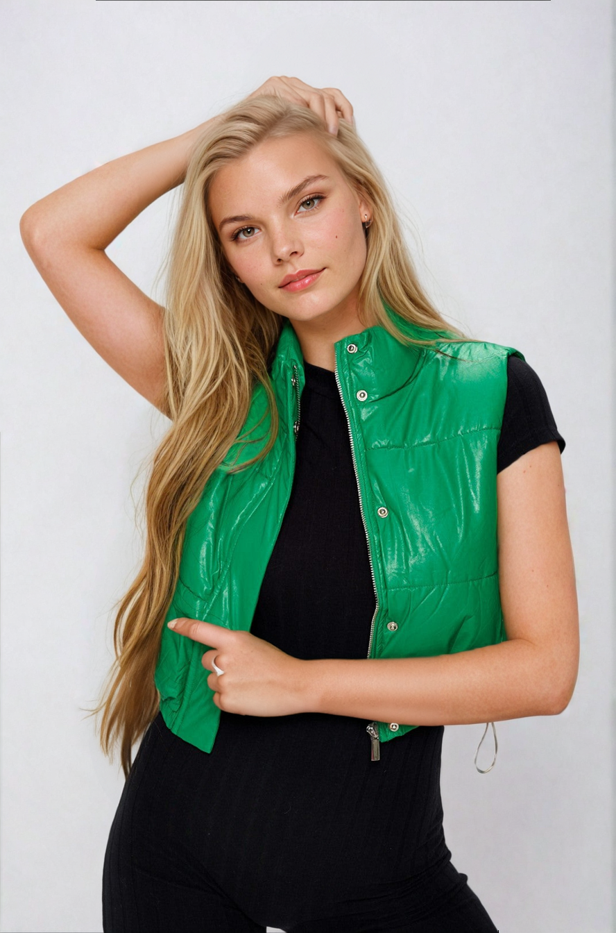 Gilet court Energy vert kelly