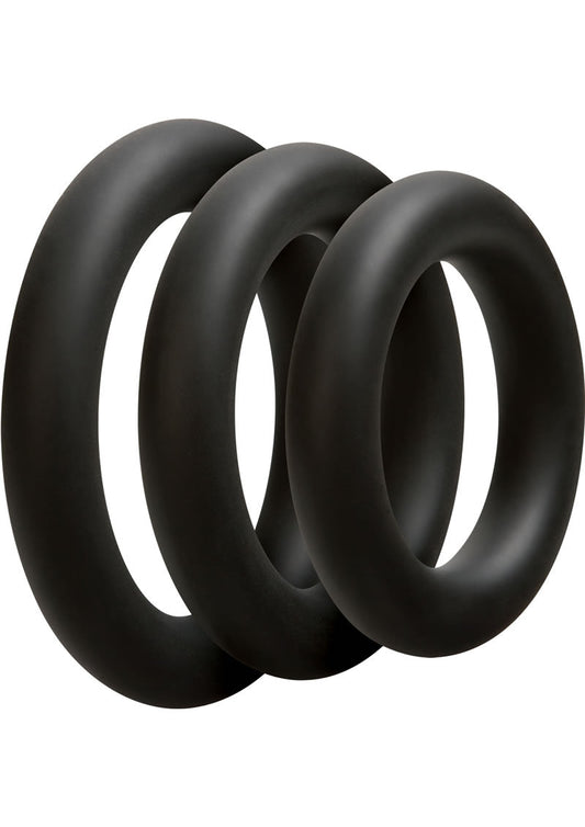 OptiMALE 3 C Ring Set Thick Silicone Cock Ring