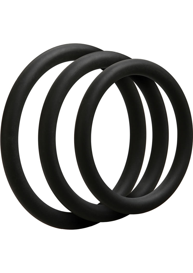OptiMALE 3 C Ring Set Thin Silicone Cock Ring