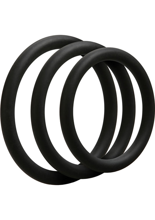 OptiMALE 3 C Ring Set Thin Silicone Cock Ring
