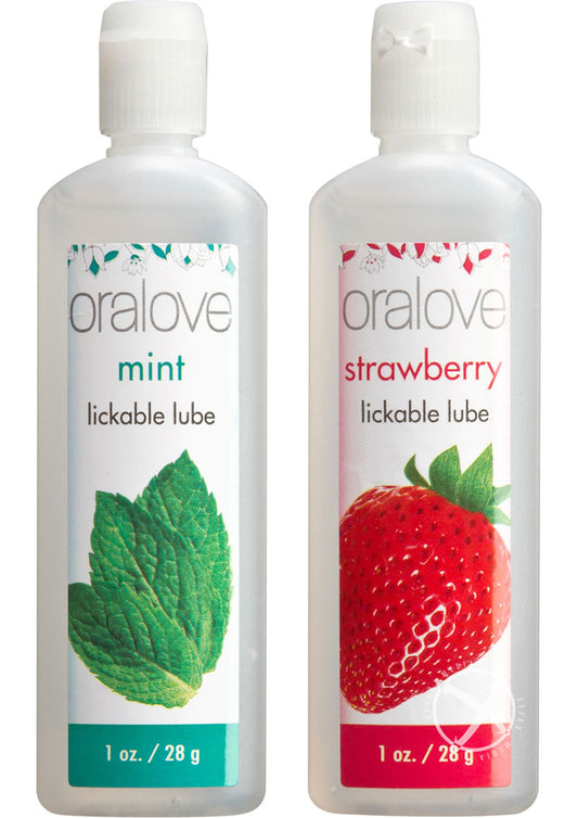 Oralove Delicious Duo Lickable Lubes Strawberry And Mint
