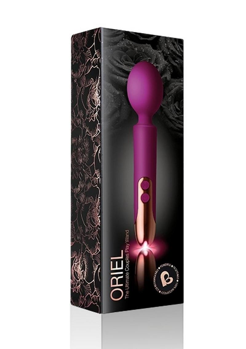 Oriel Silicone Wand Massager Fuchsia with Rose Gold Accent