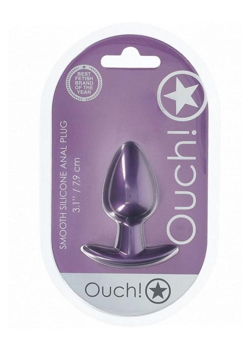 Ouch! Medium Smooth Silicone Metallic Anal Plug