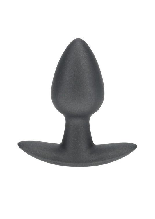 Ouch! Smooth Silicone Anal Plug - Small Gun Metal
