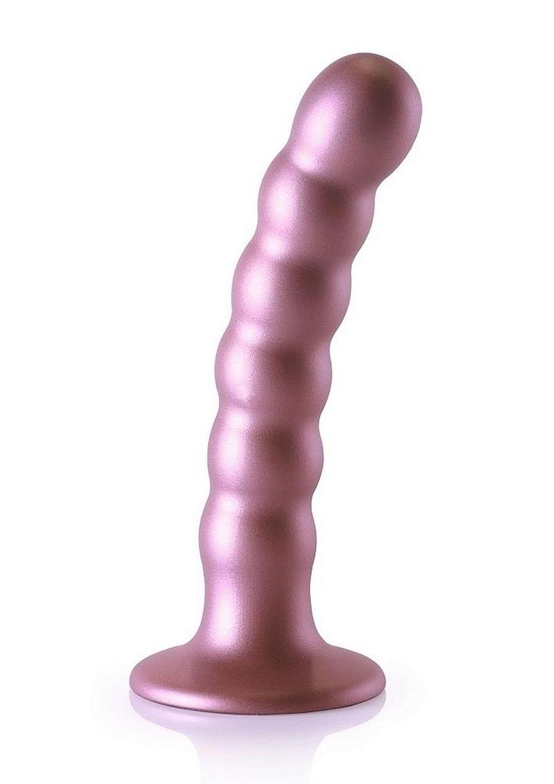 Ouch! Beaded Silicone G-Spot Dildo Curved For Precision Pleasure