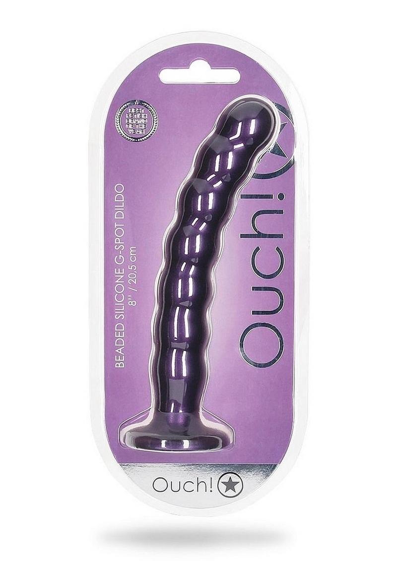 Ouch! Beaded G-Spot Dildo Metallic Rose Gold