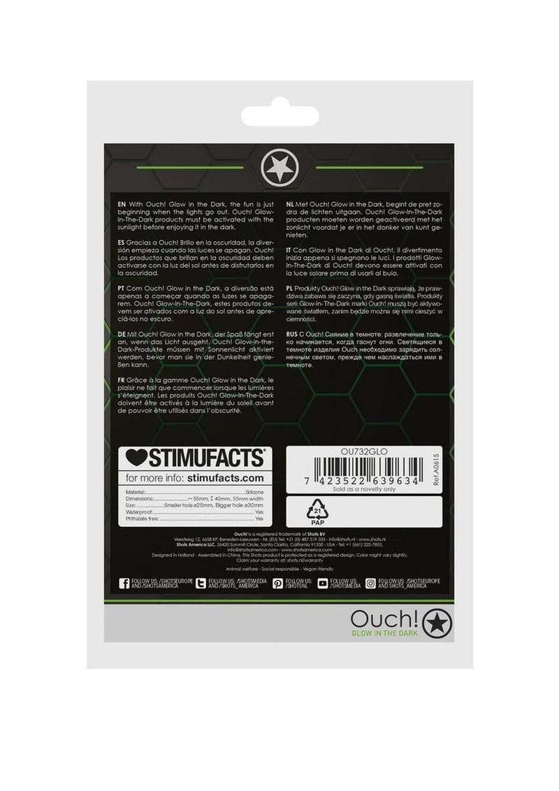 Ouch! Glow in the Dark Cock Ring And Ball Strap