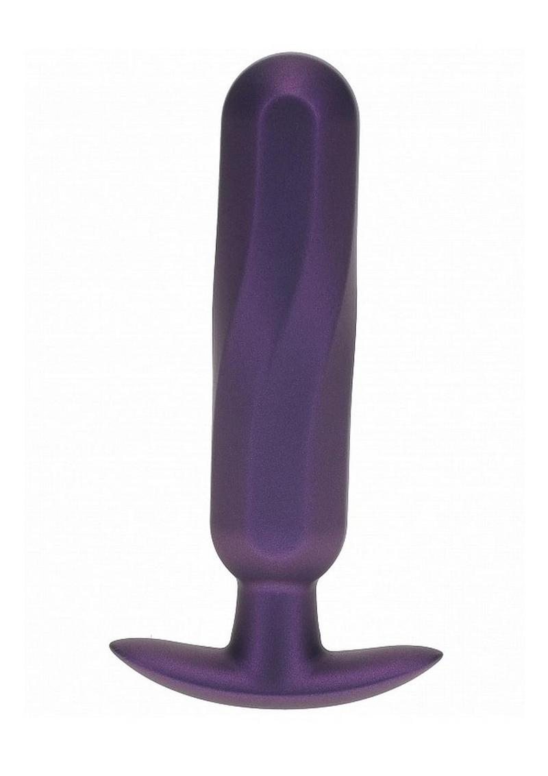 Ouch! Smooth Silicone Oblong Anal Plug Metallic