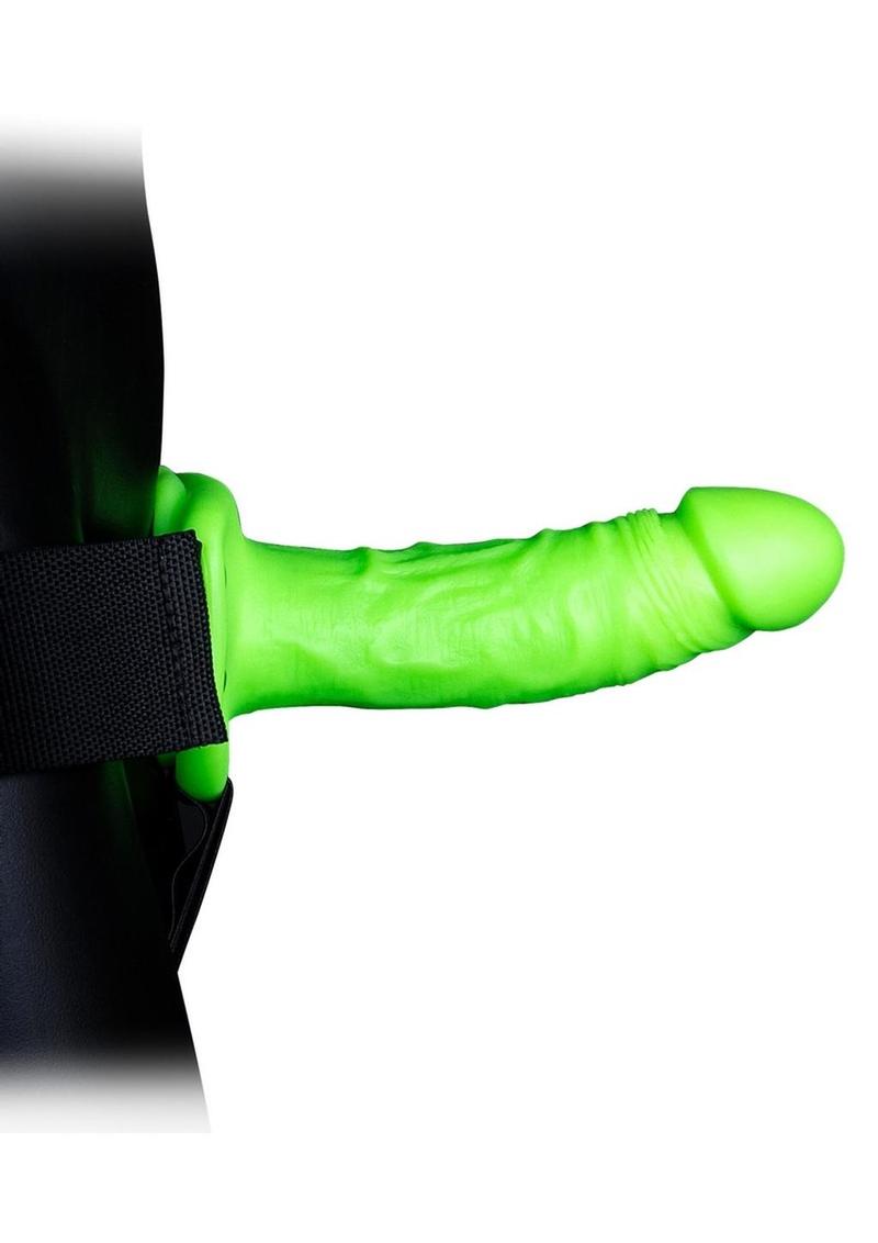 Ouch! Glow-in-the-Dark Hollow Strap-On Realistic Dildo