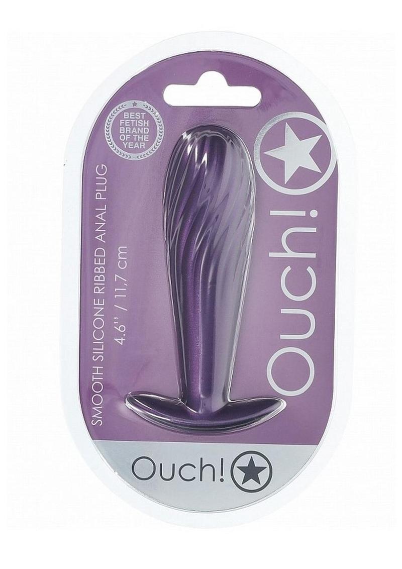 Ouch! Smooth Silicone Ribbed Anal Plug