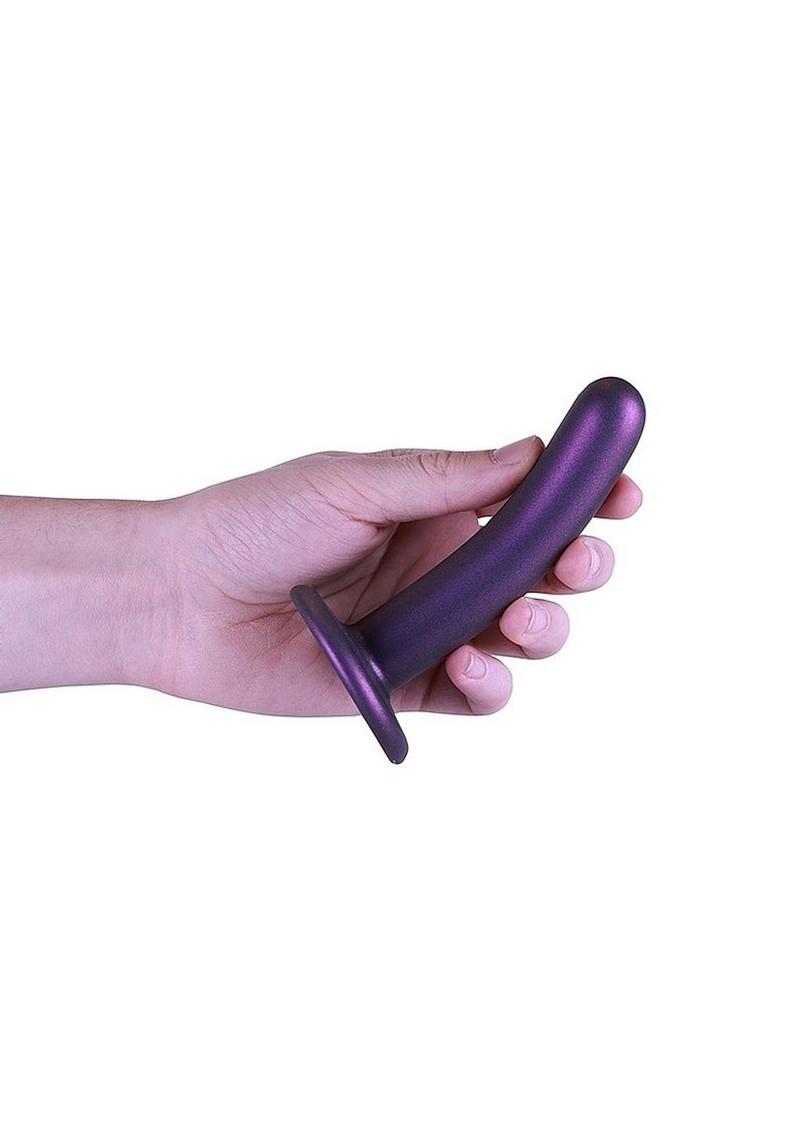 Ouch! Smooth Silicone G-Spot Dildo Metallic Rose Gold