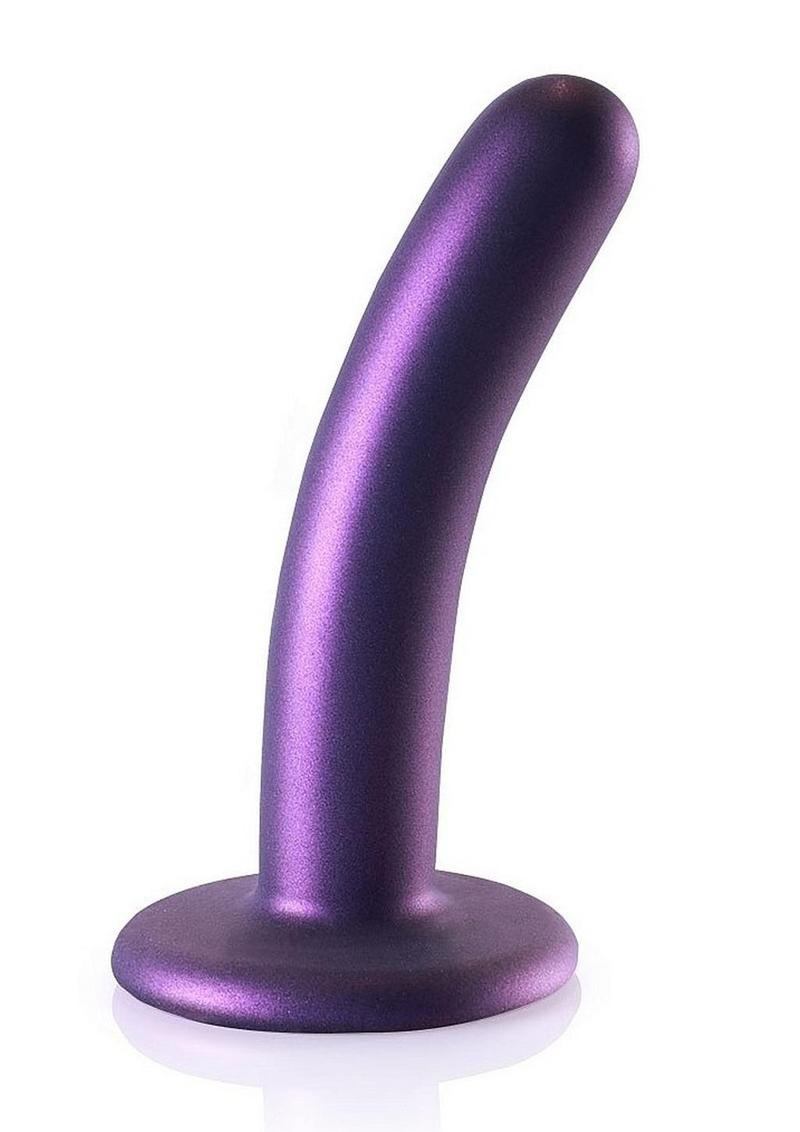Ouch! Smooth Silicone G-Spot Dildo Metallic Rose Gold
