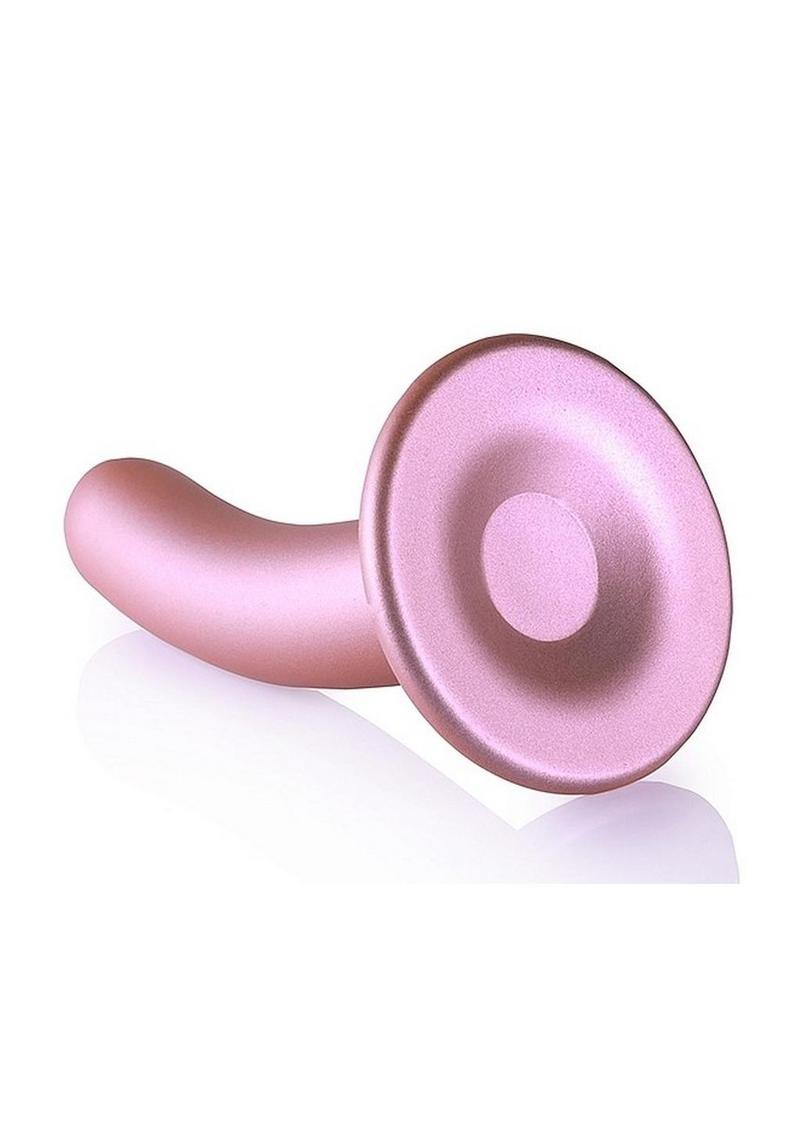 Ouch! Smooth Silicone G-Spot Dildo Metallic Rose Gold