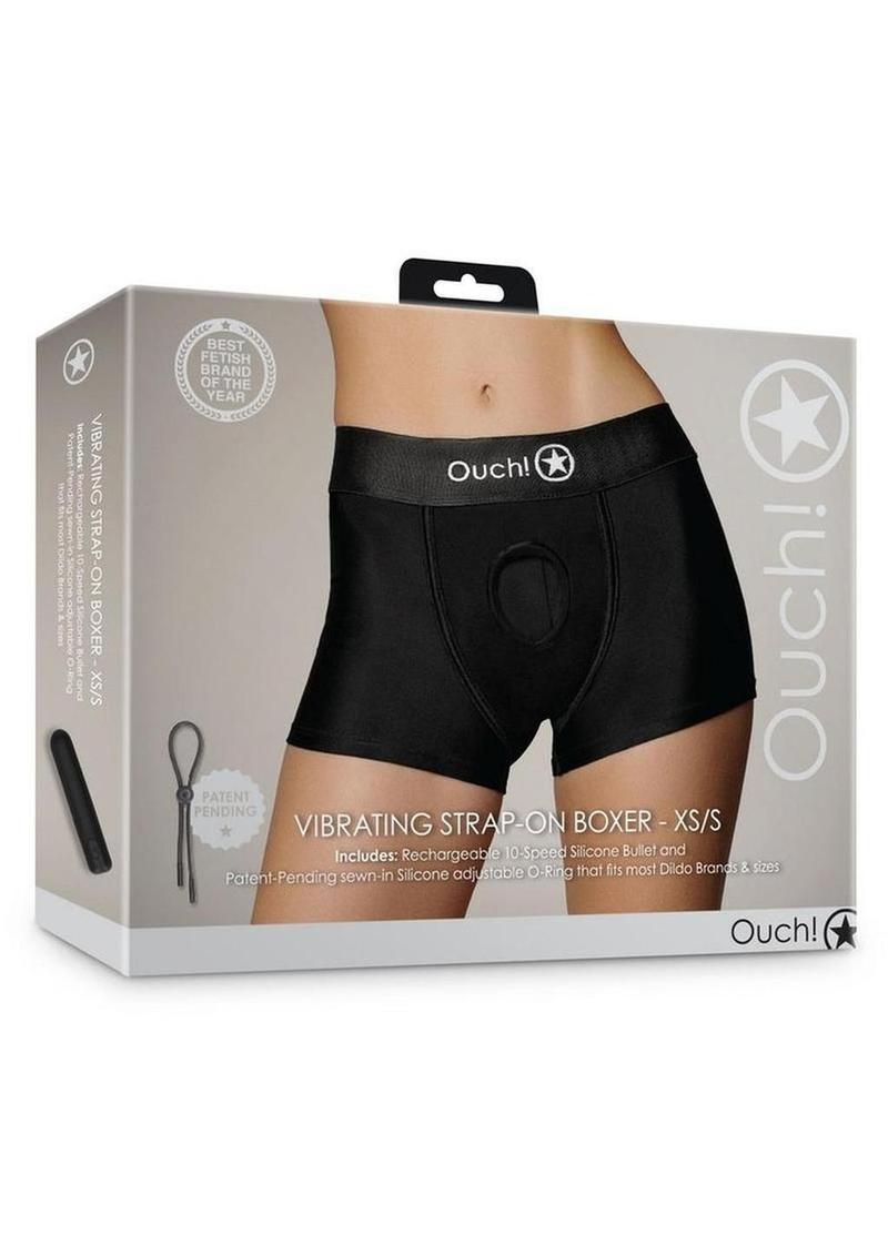 Ouch! Vibrating Strap-On Panty Harness With Open Back