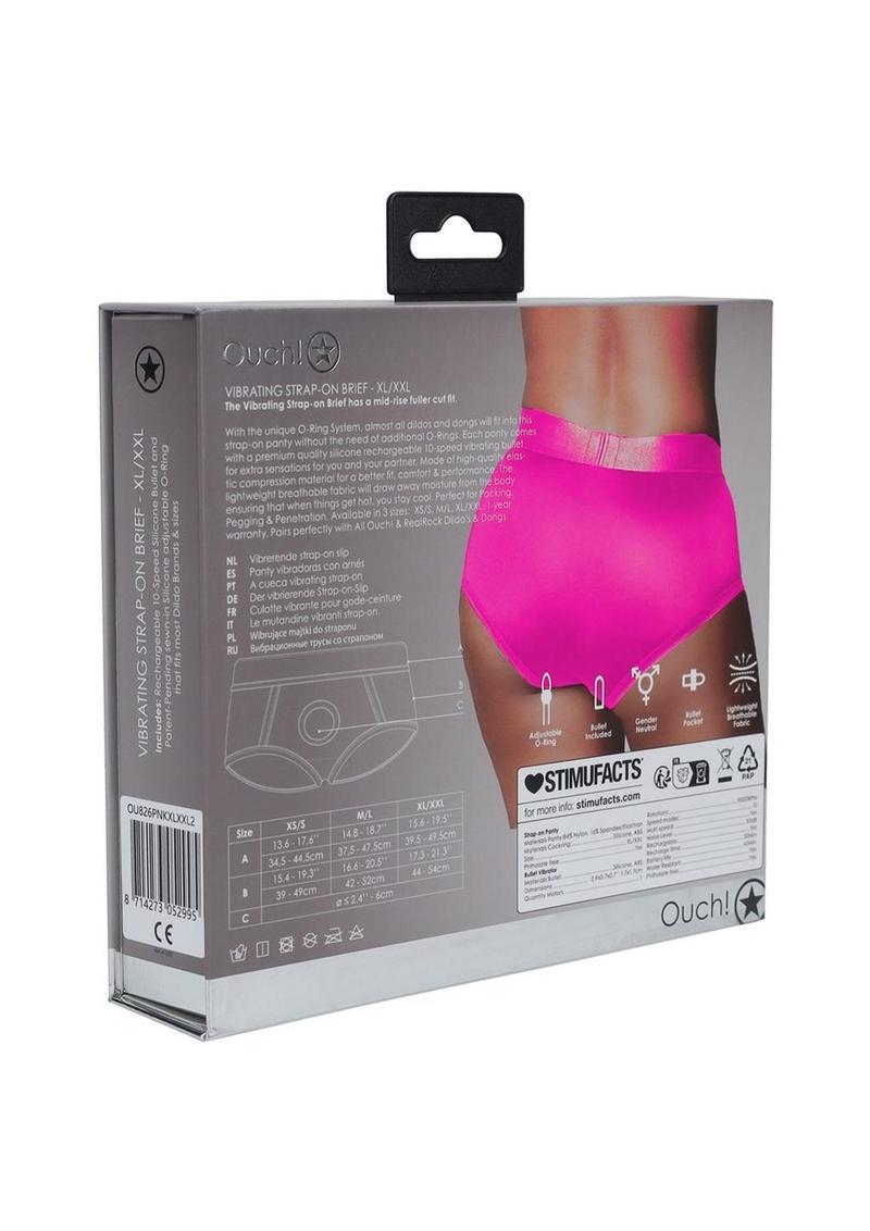 Vibrating Strap-On Brief With Rechargeable Bullet