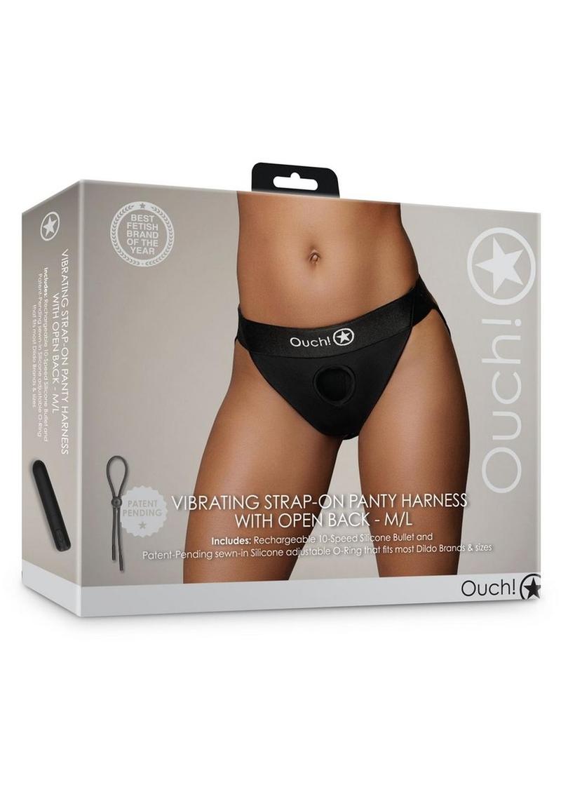 Ouch! Vibe Strap On Panty With Open Rechargeable Bullet