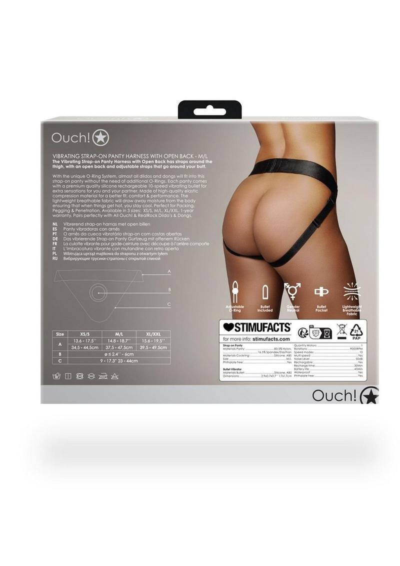 Ouch! Vibe Strap On Panty With Open Rechargeable Bullet