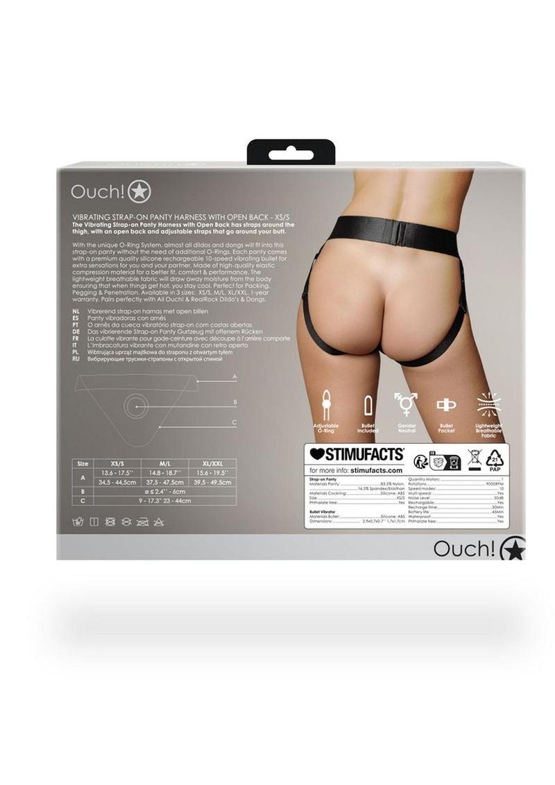 Ouch! Vibe Strap On Panty With Open Rechargeable Bullet