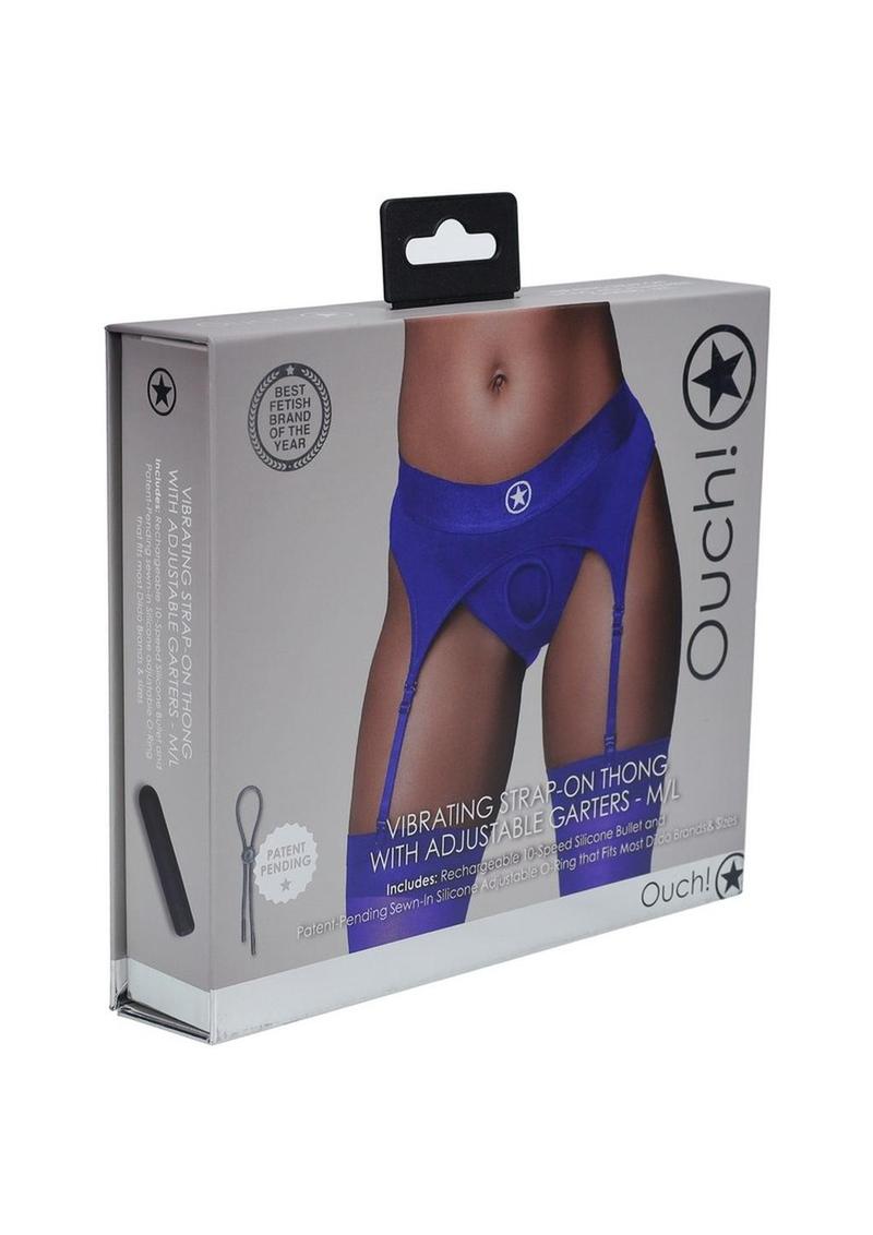 Ouch! Vibrating Strap-On Thong With Rechargeable Bullet