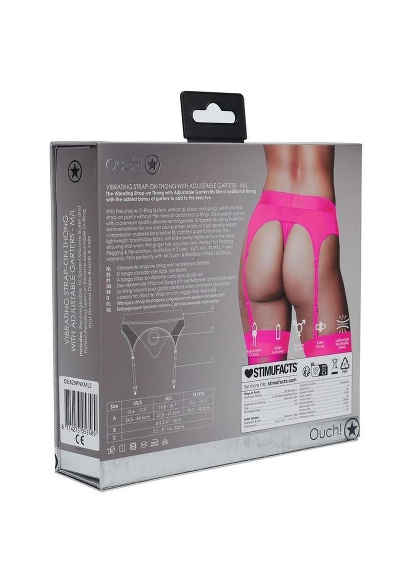 Ouch! Vibrating Strap-On Thong With Rechargeable Bullet